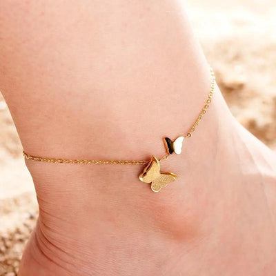 Gold Butterfly Anklet Single Chain My Store