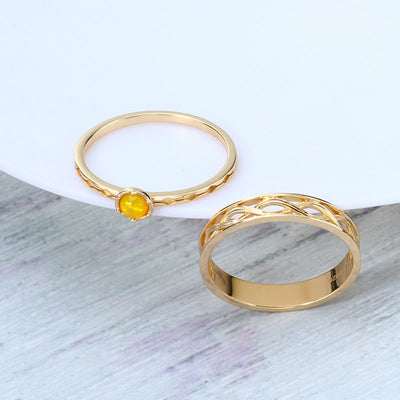 925 Silver Vintage Twist Natural Opal Ring My Store