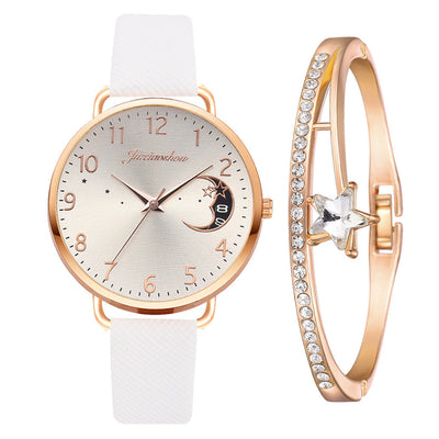 Lovely Moon Pattern Quartz Watch for Women With Strap Dial Ladies Wristwatch Montre Femme Relogio Feminino Reloj Mujer Drop Ship My Store