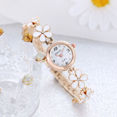 Women's Bracelet Watch Flower Disk Two-piece Bracelet Set My Store