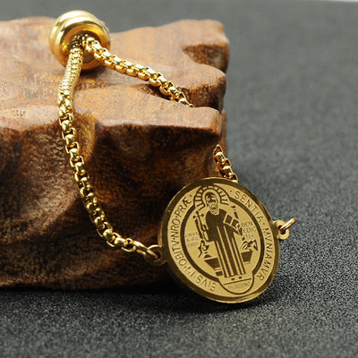 Stainless Steel Catholic Priest Exorcist Bracelet Adjustable My Store