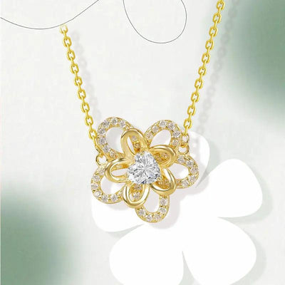 S925 Silver Necklace Sunflower Necklace My Store